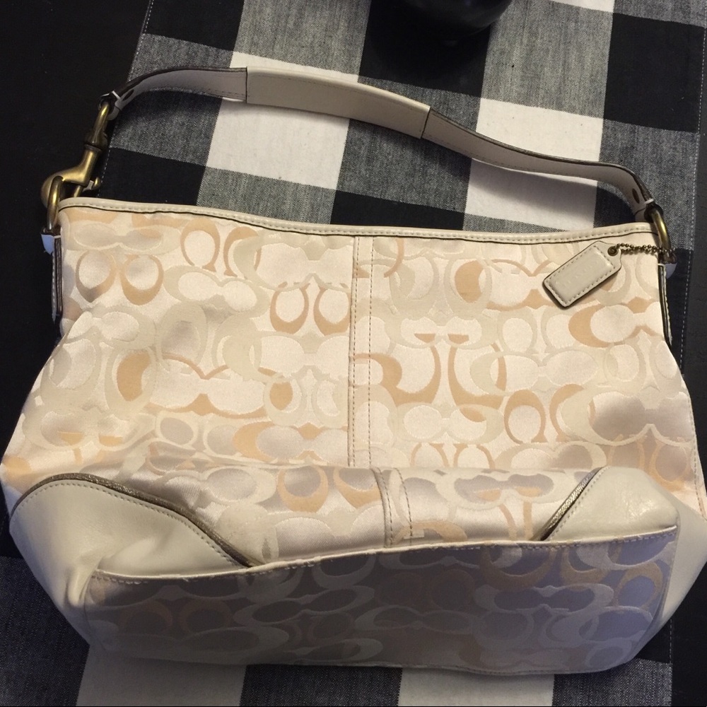Genuine Coach bag in winter white
